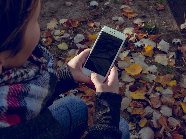 Person using a mobile phone